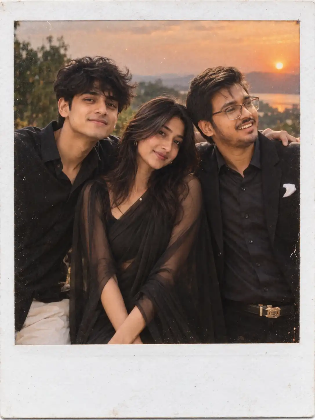 Example result for Friends Polaroid Reunion AI image prompt