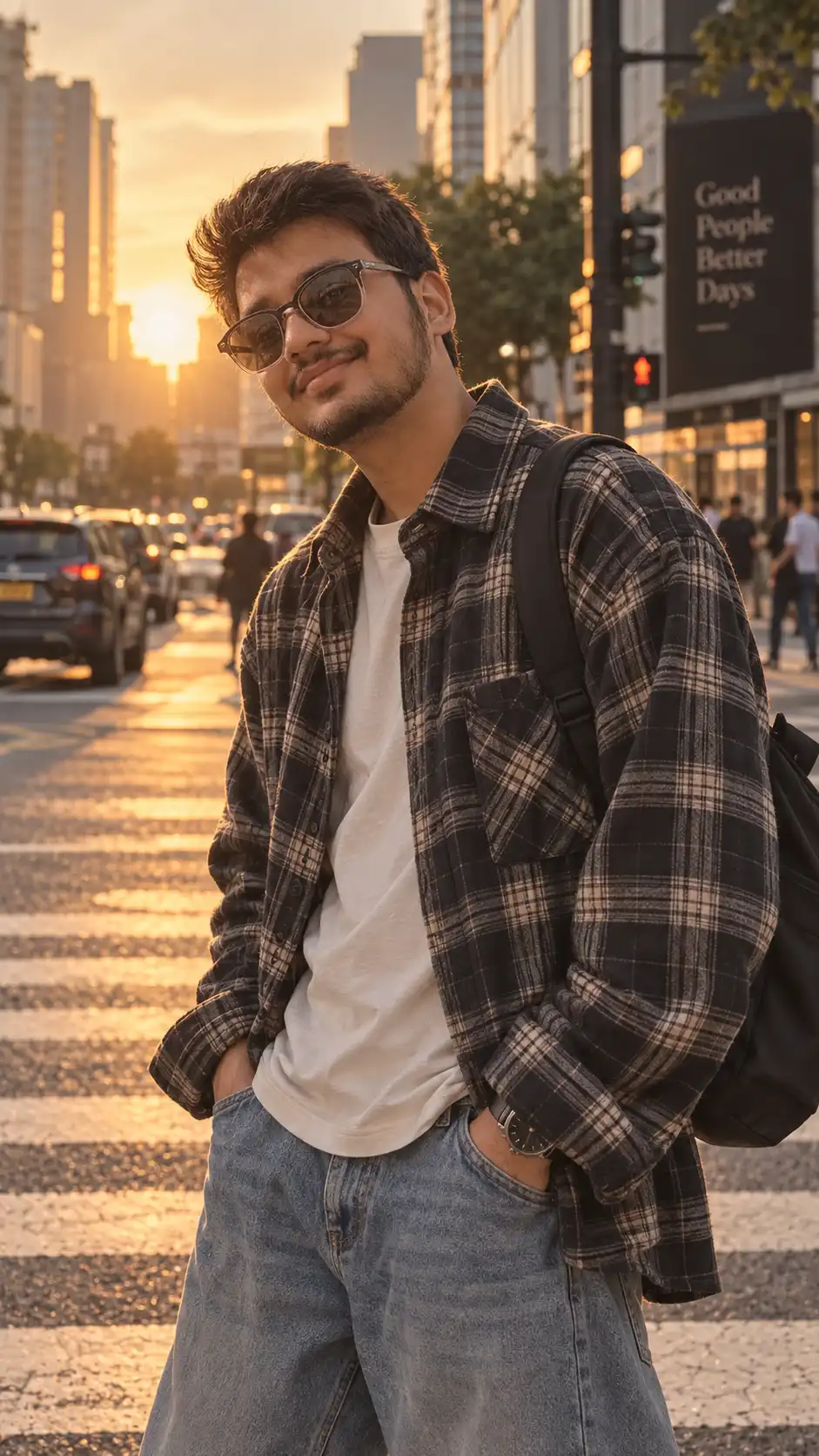Example result for Aesthetic Boys Prompt 2026 - Golden Hour Street Style | Instagram Viral AI image prompt