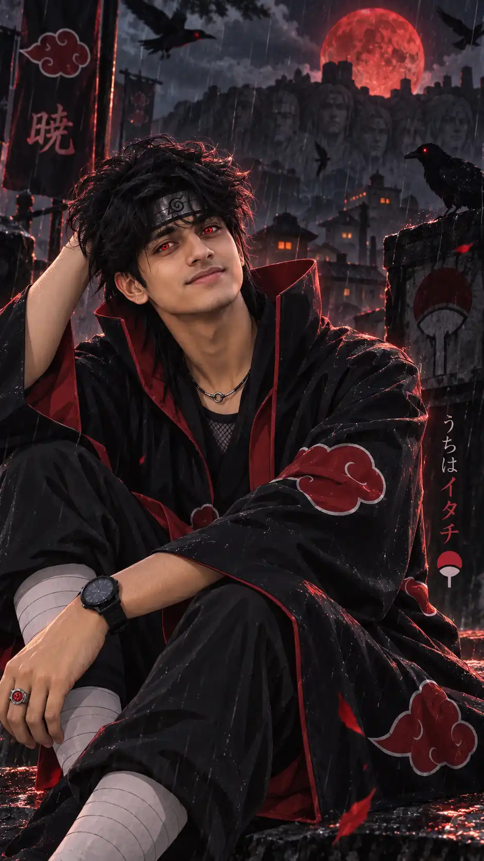 Example result for Anime Boys Prompt 2026 - Realistic Naruto Itachi Aesthetic | Viral AI image prompt