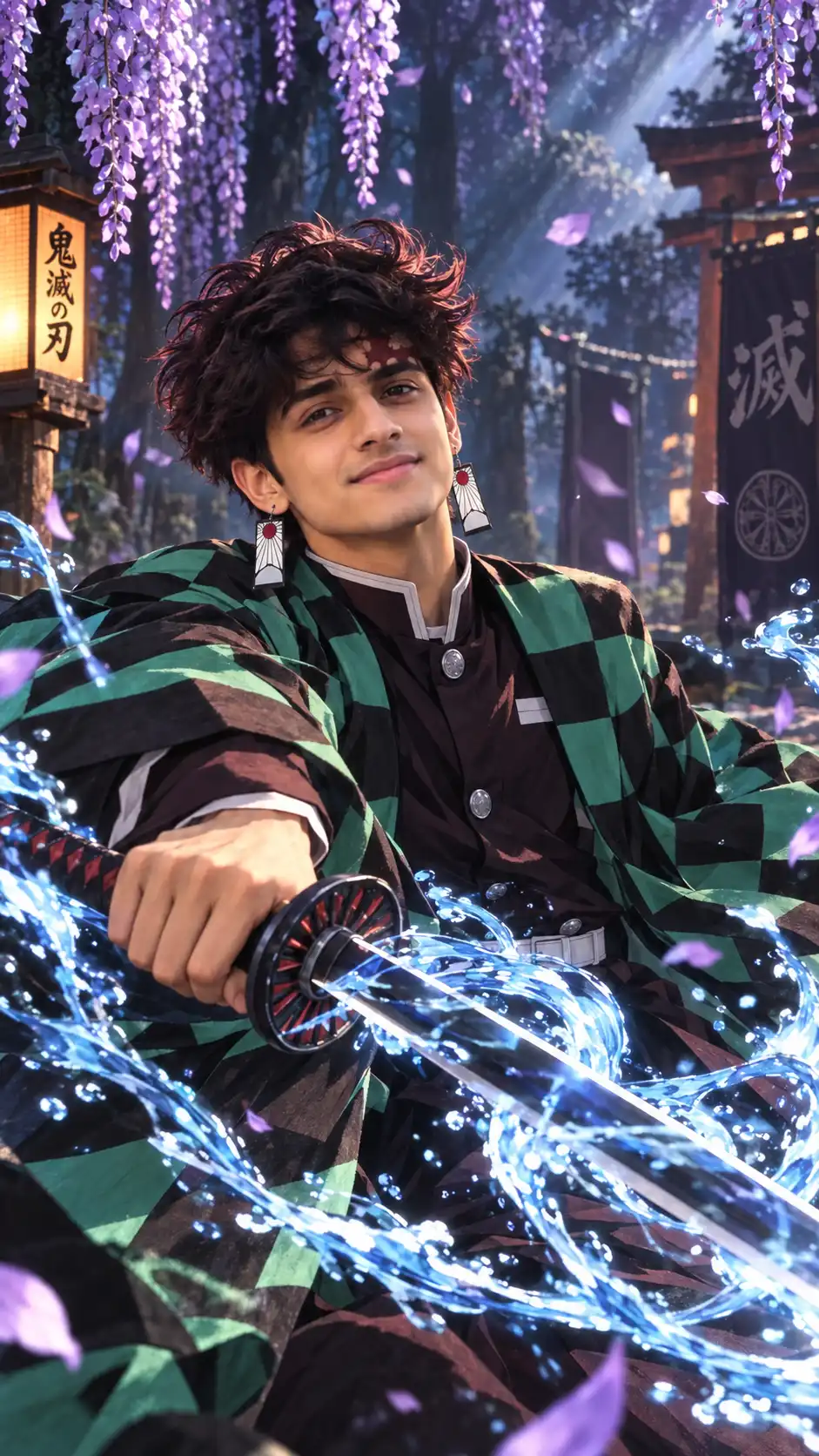 Example result for Anime Boys Prompt Realistic 2026 - Demon Slayer Tanjiro | Aesthetic AI image prompt