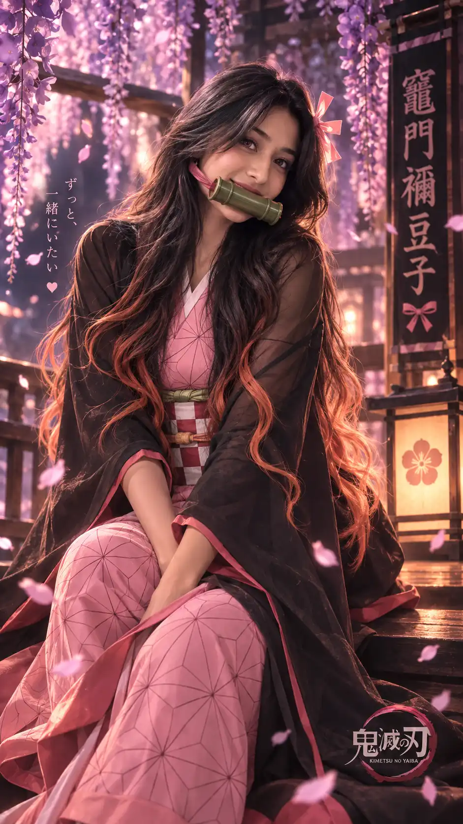 Example result for Anime Girls Prompt 2026 - Realistic Nezuko Cute Aesthetic | Viral AI image prompt