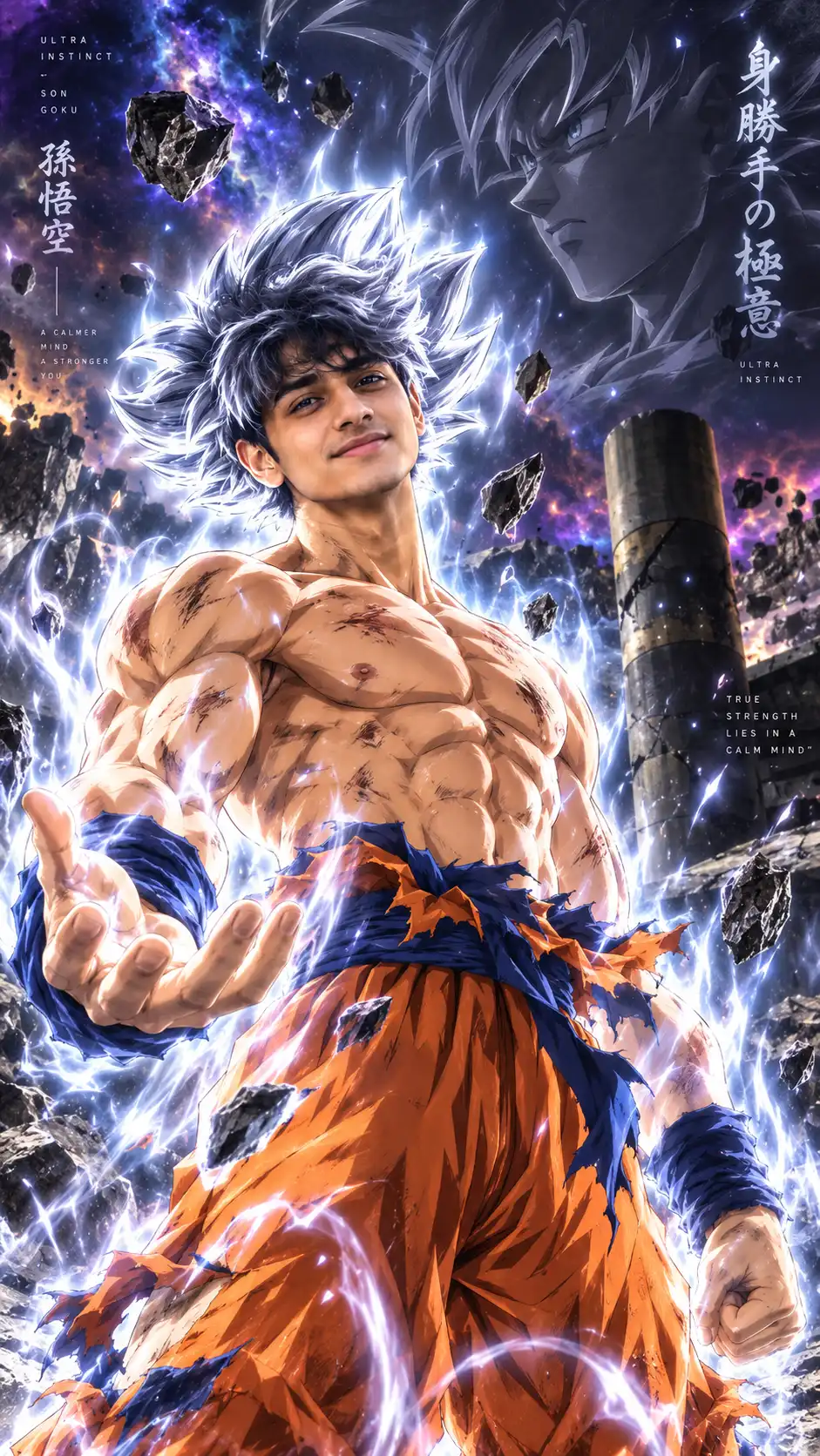 Example result for Dragon Ball Goku Ultra Instinct Prompt 2026 - Realistic | Most Searched AI image prompt