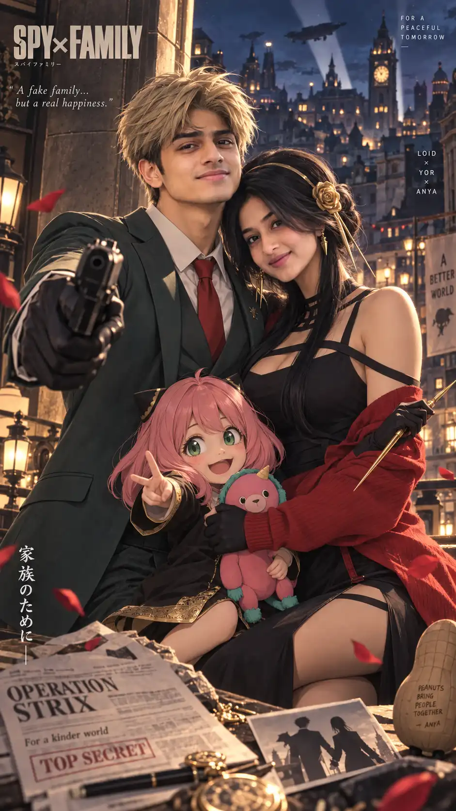 Example result for Spy x Family Couple Prompt 2026 - Loid x Yor Realistic | Viral AI image prompt
