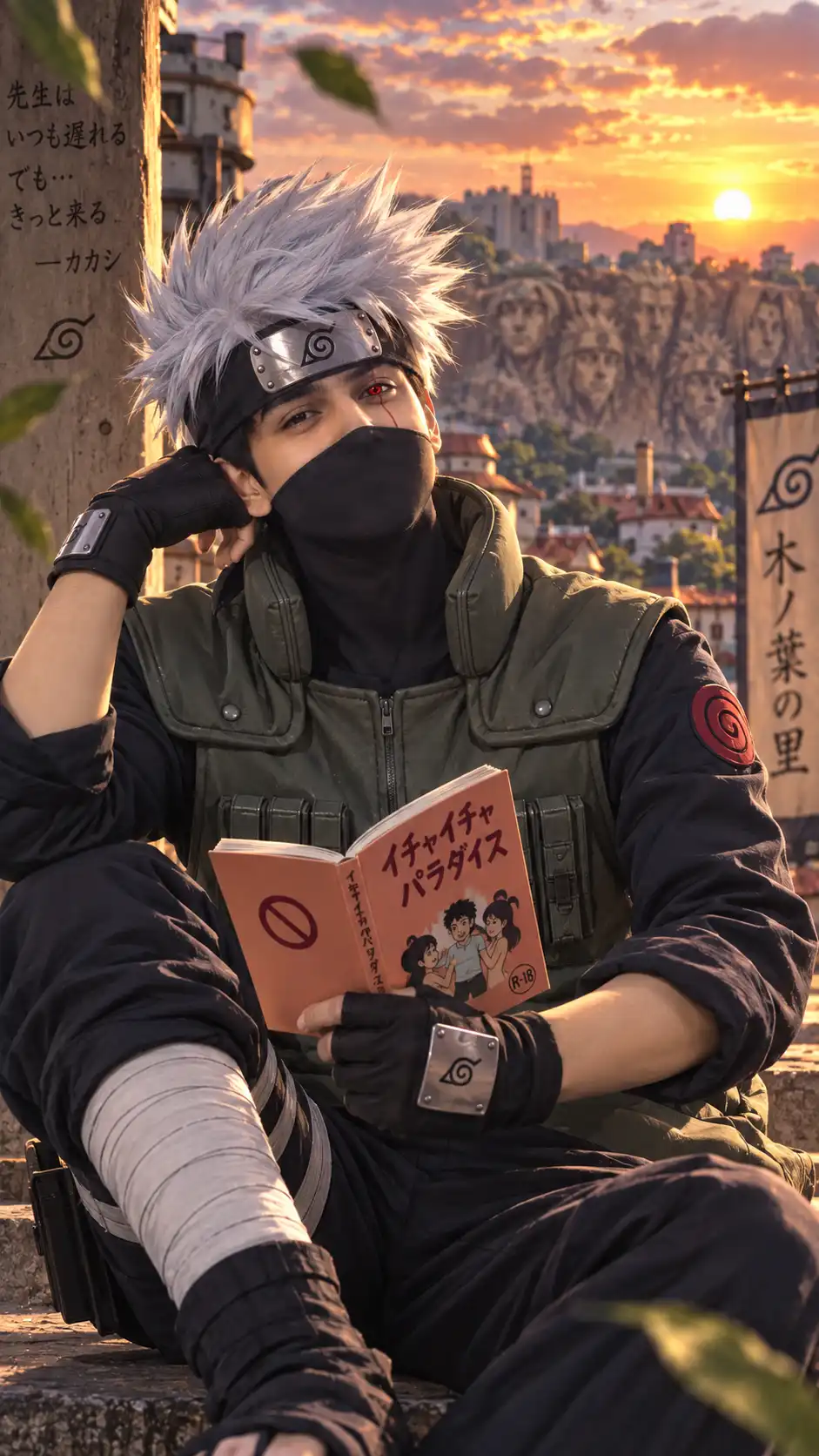 Example result for Kakashi Hatake Prompt 2026 - Realistic Sharingan | Viral Sensei AI image prompt