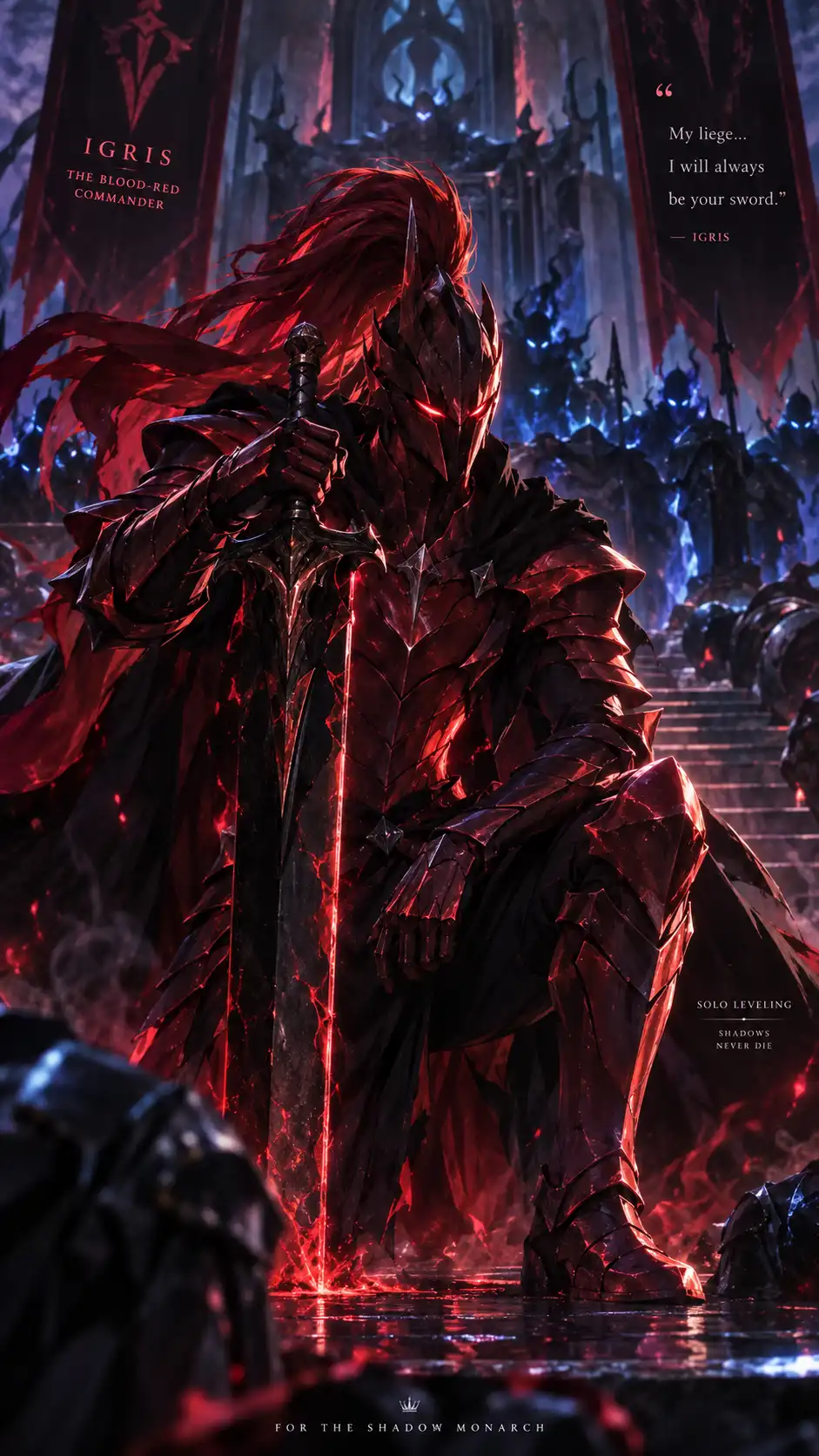 Example result for Igris Prompt 2026 - Solo Leveling Shadow Knight Realistic | Viral AI image prompt