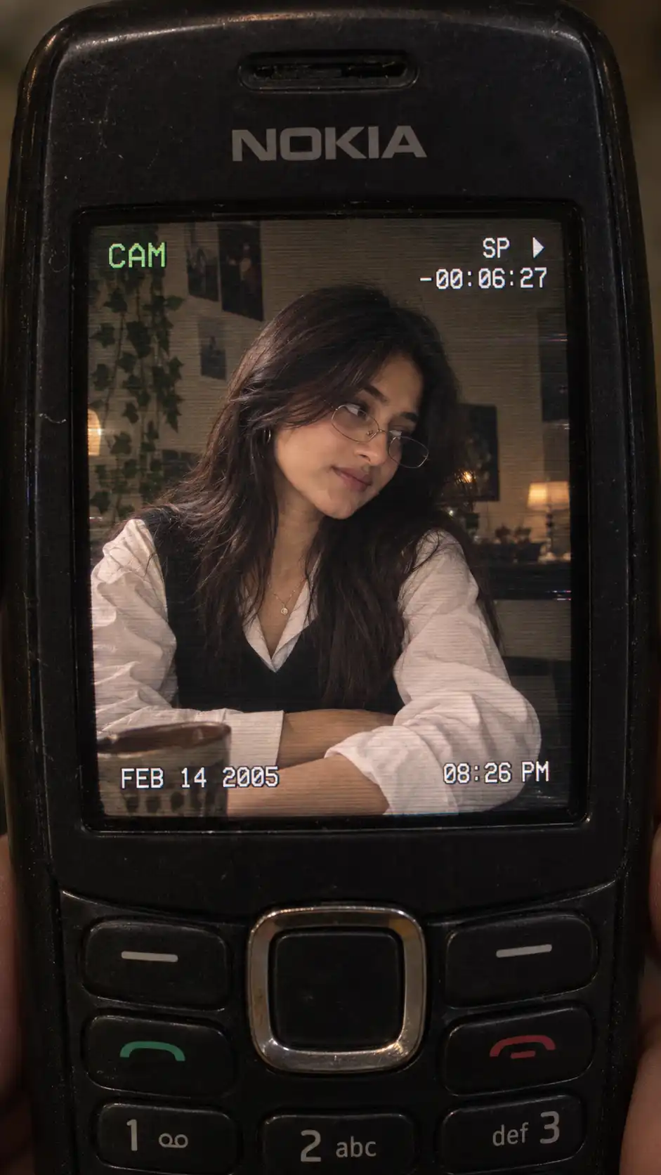 Example result for Y2K Nokia Phone Photo AI image prompt