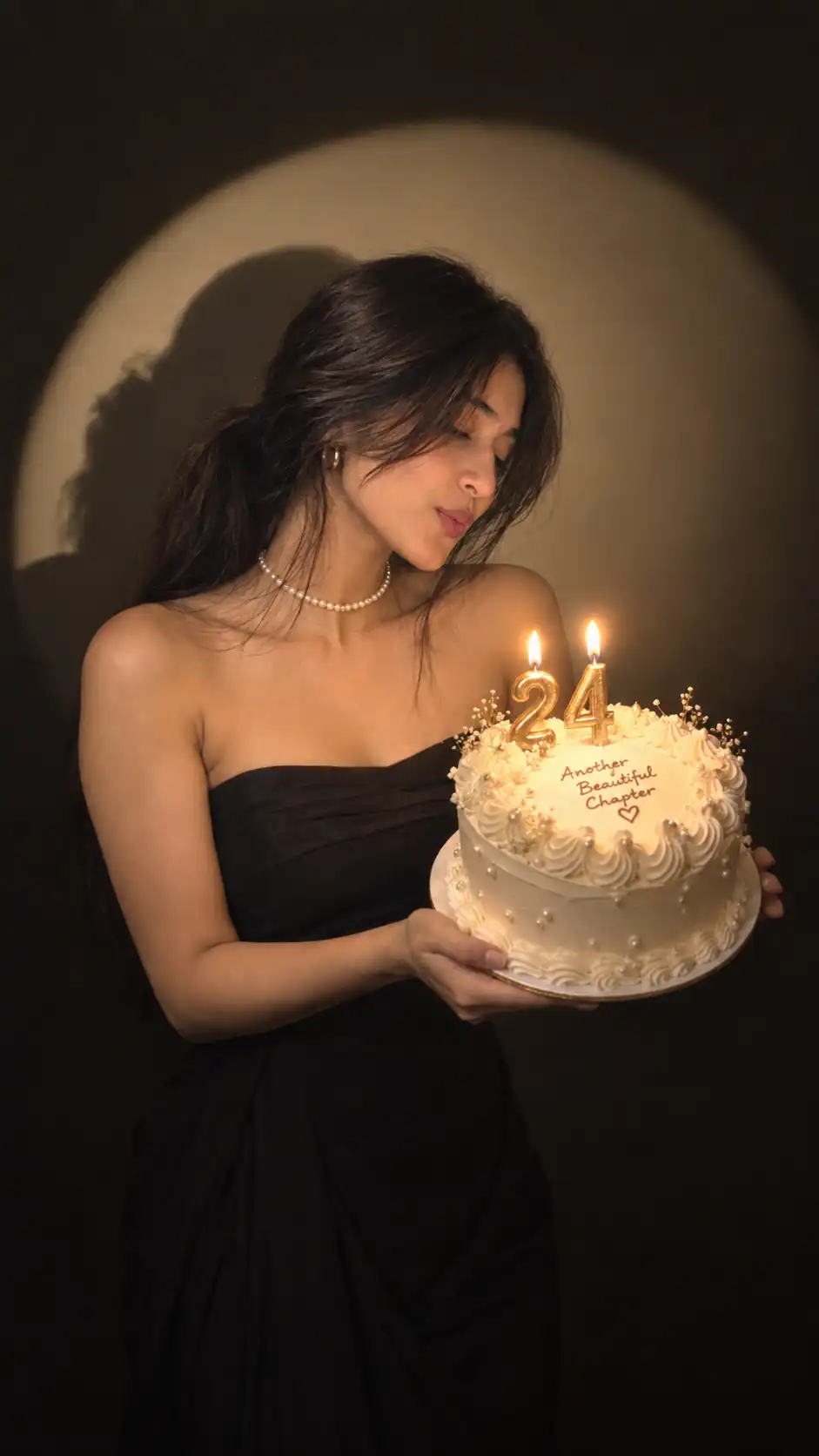 Example result for 24th Birthday Cake Portrait AI image prompt