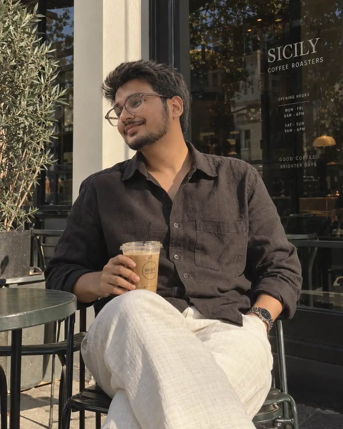 Example result for Sicily Coffee Roasters Café Portrait AI image prompt